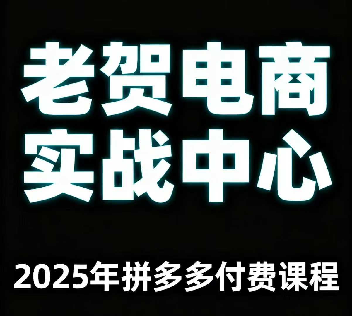 老贺电商2025年拼多多付费课程，用通俗易懂的方法告诉你多多怎么玩网创-网赚-兼职-副业天辰网创