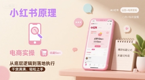 小红书原理以及详细实操流程，小红书电商教程网创-网赚-兼职-副业天辰网创