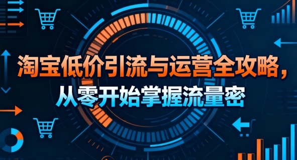 淘宝低价引流与运营全攻略，从零开始掌握流量密码网创-网赚-兼职-副业天辰网创