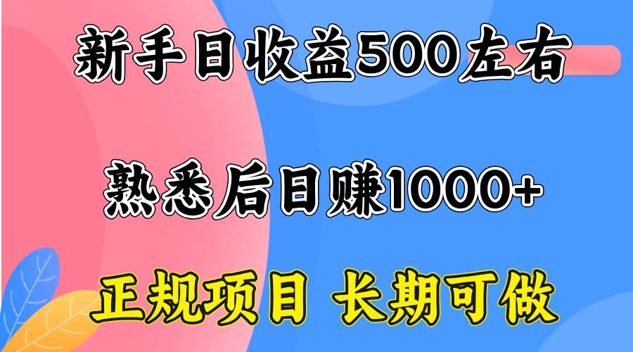 （15978期）一台电脑，前期日收益300-500，熟练后日入1000左右网创-网赚-兼职-副业天辰网创