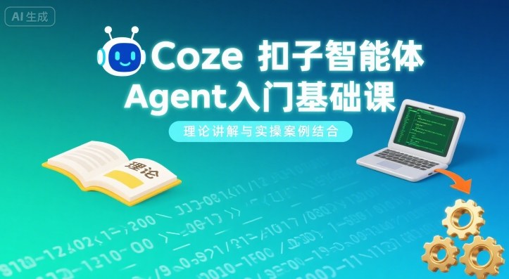 Coze扣子智能体Agent入门基础课，理论讲解与实操案例结合网创-网赚-兼职-副业天辰网创