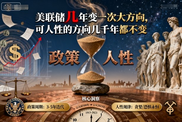 付费文章：美联储几年变一次大方向，可人性的方向几千年都不变网创-网赚-兼职-副业天辰网创