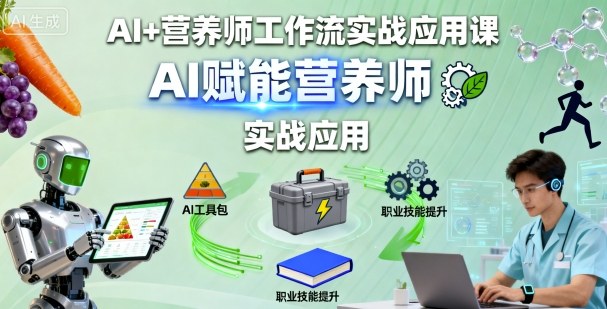 AI+营养师工作流实战应用课，AI赋能营养师网创-网赚-兼职-副业天辰网创