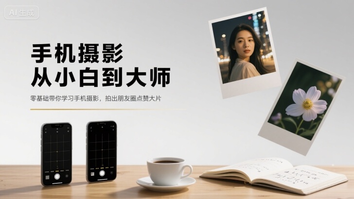 手机摄影从小白到大师，零基础带你学习手机摄影，拍出朋友圈点赞大片网创-网赚-兼职-副业天辰网创