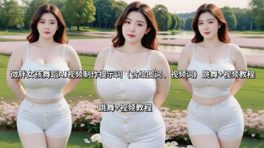 微胖女孩舞蹈AI视频制作提示词（含绘图词、视频词） 跳舞+视频教程网创-网赚-兼职-副业天辰网创