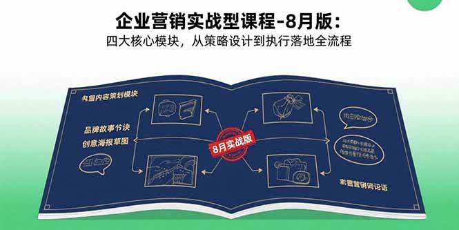 （15823期）企业营销实战型课程-8月版：四大核心模块，从策略设计到执行落地全流程网创-网赚-兼职-副业天辰网创