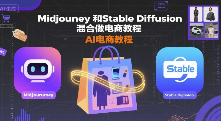 Midjourney和Stable Diffusion混合做电商教程-ai电商教程网创-网赚-兼职-副业天辰网创