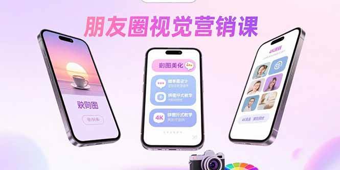 （15866期）朋友圈视觉营销课：问候图美化，晒单图设计，拼图玩法教学网创-网赚-兼职-副业天辰网创