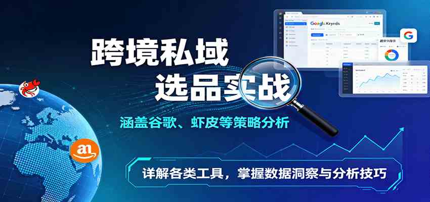 跨境私域选品实战：涵盖谷歌、虾皮等策略分析，详解各类工具，掌握数据洞察与分析技巧网创-网赚-兼职-副业天辰网创