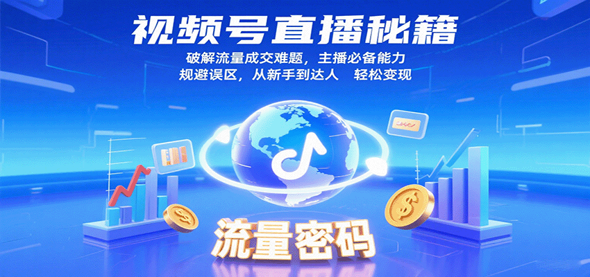 视频号直播秘籍，破解流量成交难题，主播必备能力，规避误区，从新手到达人轻松变现网创-网赚-兼职-副业天辰网创