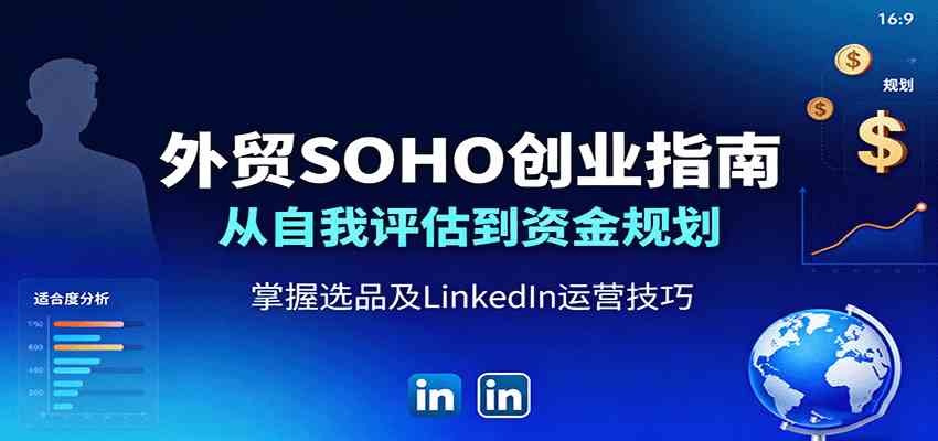 外贸SOHO创业指南：从自我评估到资金规划，掌握选品及LinkedIn运营技巧网创-网赚-兼职-副业天辰网创
