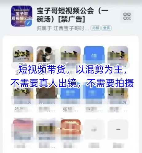 宝子哥头部团队短视频带货，以混剪为主，不需要真人出镜，不需要拍摄【更新9月】网创-网赚-兼职-副业天辰网创