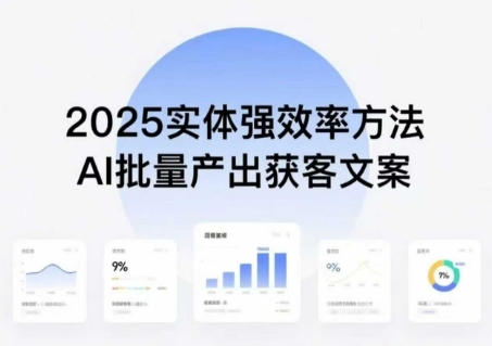 实体强效率方法：AI批量产出获客文案，2025年普通人拥抱AI，实现实体创收网创-网赚-兼职-副业天辰网创